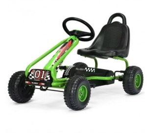 4 Wheel Pedal Powered Ride On With Adjustable Seat-Green, Appears New