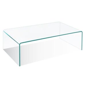 42"x19.7" Tempered Glass Coffee Table