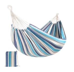 Lot of (2) 2-Person Brazilian-Style Double Hammock w/ Portable Carrying Bag, Misc. Colors, New