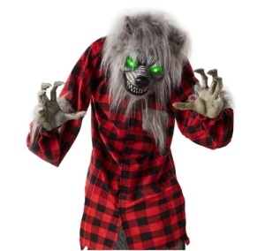 Howling Hudson Standing Animatronic Werewolf w/ Sounds, LED Eyes - 5ft, Appears New