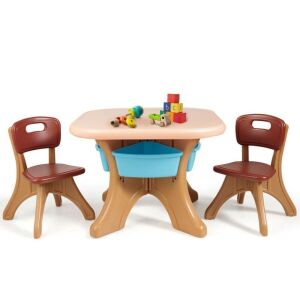 Kids Activity Table and Chair Set with Storage