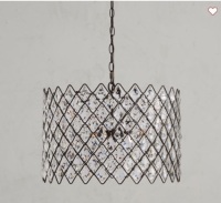 Pottery Barn, Arden Crystal Chandelier, Like New, retail - $599