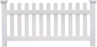 Lot of (3) Zippity ZP19002 No Dig Newport Vinyl Picket Fence, 36"H x 72"W, White & (1)&nbsp;ZP19008 Wilmington Vinyl Privacy Screen, 36" x 48" White, 2- Pack