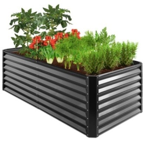 Outdoor Metal Raised Garden Bed for Vegetables, Flowers, Herbs - 6x3x2ft