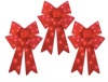 Best Choice Products Pre-Lit Red Christmas Bow Decoration Set of 3, Indoor/Outdoor LED Holiday Decor w/ 8 Light Modes