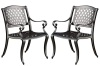 Christopher Knight Home Hallandale Outdoor Cast Aluminum Chairs, 2-Pcs Set