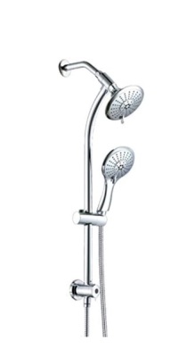 Duttao DT5611-CP Drill-Free slide bar combo with 5-Functionshowerhead and 5-Function hand held shower, Chrome,Certified to Meet UPC, IPC, ASME A112.18.1/CSA B125.1,WaterSense certified, Like New, Retail - $59.99