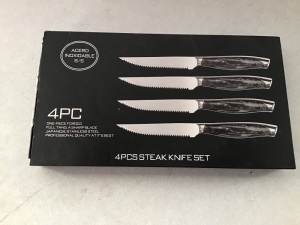 Elegant Life, 4 Piece, One-Piece Forged, Full Tang, Sharp Blade, Japanese Stainless Steel, Steak Knife set, Like New, Retail - $22.49