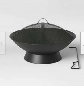 Project 62, Outdoor Fire Bowl, 26in , Black Powder Coated Base, Like New, retail - $59.99