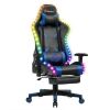 Massage Racing Gaming Chair Chair with RGB LED Lights
