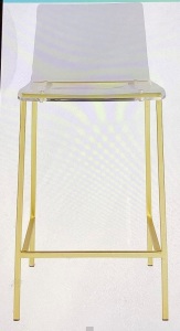 Euro Style Chloe Counter Stool (Set Of 2), Matte BrushedGold, Like New, Retail - $844