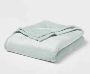 Twin/Twin XL Solid Plush Bed Blanket Mint Green - RoomEssentials, LOT of 2, Retail - $15