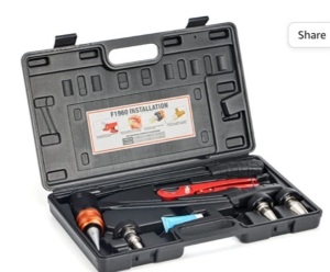 IWISS PEX Expansion Tool Kit, Sized 1/2 inch, 3/4 inch, 1 inch, AutoRotation Expander Tool with Pex-A Tubing Installed for UponorWirsbo ProPEX, PowerPEX Expansion Ring, Like New, Retail - $149.99