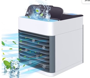 Portable Air Conditioner, Evaporative Air Cooler in 3 Speed, USB Air Personal Conditioner with LED Light for Home Office Bedroom, Like New, Retail - $36.99