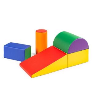 5-Piece Kids Climb & Crawl Soft Foam Shapes Structure Playset 