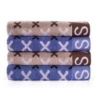 JMD TEXTILE Quick-Dry 100% Combed Cotton Bathroom Satin Jacquard Bath Towels, 4-Peice Set, Multi-Color, Pattern - New&nbsp;