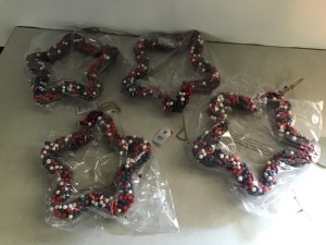 Star Wreath, LOT of 4, New, Retail - $5