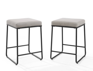 Set of 2 Beckett Counter Height Barstools Gray - Crosley, Like New, retail - $169.99