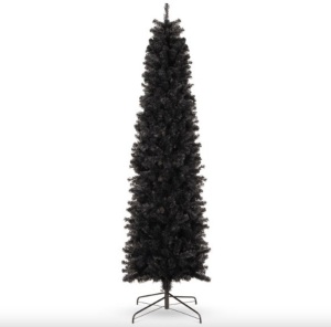 Black Artificial Pencil Holiday Christmas Tree, 6ft