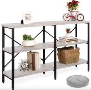 3-Tier Industrial Hallway Console Table for Living Room, Entry Way - 55in