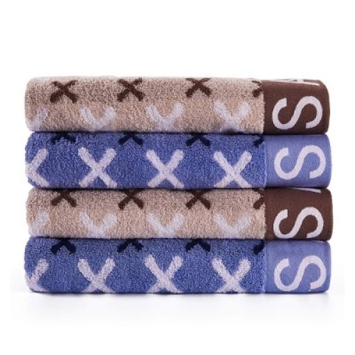 JMD TEXTILE Quick-Dry 100% Combed Cotton Bathroom Satin Jacquard Bath Towels, 4-Peice Set, Multi-Color, Pattern - New&nbsp;