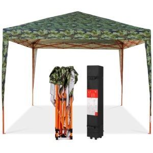 Outdoor Portable Pop Up Canopy Tent w/ Carrying Case, 10x10ft, Camo