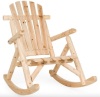 Rocking Wood Adirondack Chair Accent Furniture w/ Natural Finish