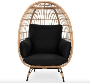 Wicker Egg Chair Oversized Indoor Outdoor Patio Lounger