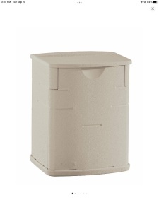 Rubbermaid Mini Utility Deck Box Tan - 19 GAL, Like New, Retail - $39.99