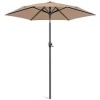 Outdoor Market Patio Umbrella w/ Push Button Tilt, Crank Lift - 7.5ft