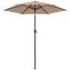 Outdoor Market Patio Umbrella w/ Push Button Tilt, Crank Lift - 7.5ft