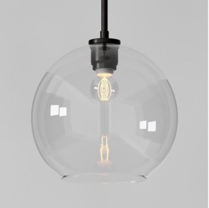 West Elm,Sculptural Glass Shade, Medium Globe, Clear, Like New, Retail - $139