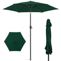 Outdoor Market Patio Umbrella w/ Push Button Tilt, Crank Lift - 7.5ft&nbsp;