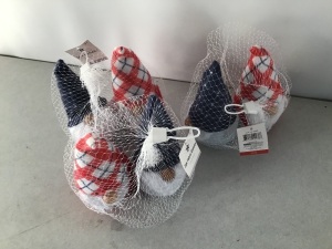 2PK , Fabric Gnomes, LOT of 3 , New, Retail - $3