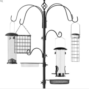 89in Bird Feeding Station Multi-Feeder Stand with 4 Feeders, Appears New 