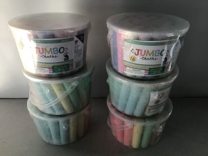 Jumbo Colored Chalks, LOT of 6, New, Retail - $3