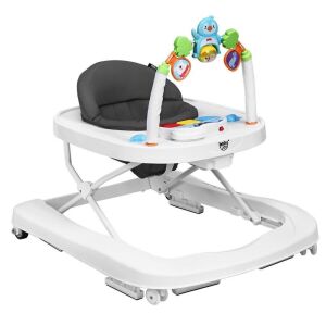 2-in-1 Foldable Baby Walker with Adjustable Height