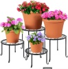 Set of 4 Indoor Outdoor Metal Nesting Plant Stands, Flowerpot Holders