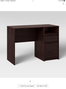 Storage Desk Espresso - Room Essentials, Like New, retail - $91