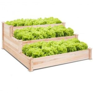 3-Tier Elevated Wooden Vegetable Garden Bed