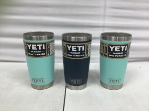 Lot of (3) Insulated Rambler Tumblers - No Lids