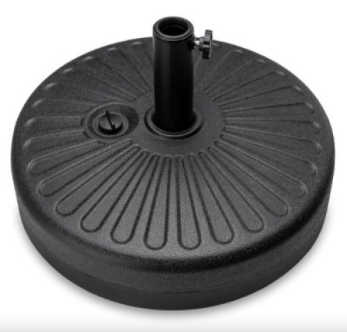Plastic Patio Umbrella Base Pole Holder Accessory w/ Adjustable Knob