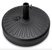 Plastic Patio Umbrella Base Pole Holder Accessory w/ Adjustable Knob