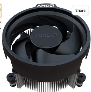 AMD Wraith Stealth Socket AM4 4-Pin Connector CPU Cooler withAluminum Heatsink & 3.93-Inch Fan (Slim), Like New, retail - $13