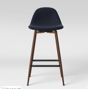 Copley Upholstered Counter Height Barstool Blue - Project 62, Like New, Retail - $70