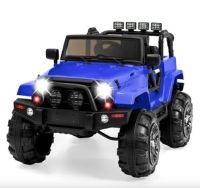 12V Kids Ride-On Truck Car Toy w/ 3 Speeds, LED, Remote, Bluetooth