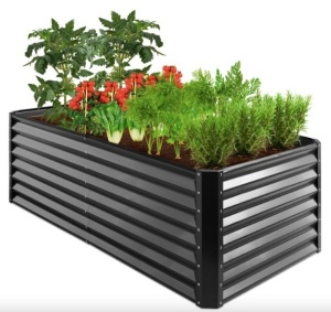 Outdoor Metal Raised Garden Bed for Vegetables, Flowers, Herbs - 6x3x2ft