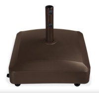 Fillable Mobile Umbrella Base Stand w/ 4 Wheels, 2 Locks, 137lb Capacity