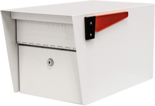 Mail Boss 7507 Curbside Mail Manager Security, White Locking Mailbox - Appears New&nbsp;