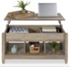Multifunctional Lift Top Coffee Table w/ Hidden Storage, 3 Cubbies